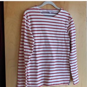 Boden long sleeved cream and orange tunic